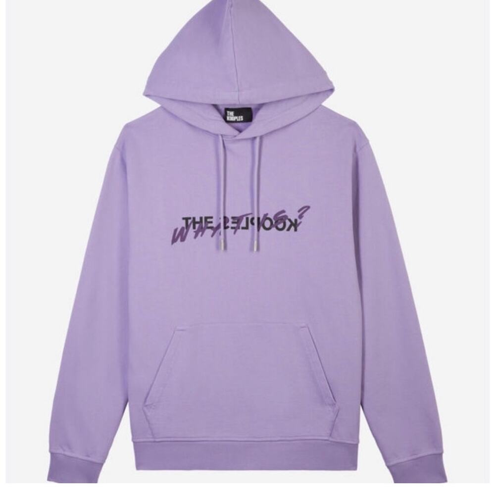 New the Kooples women’s purple logo hoodie sweatshirt sz XS 0 - Picture 2 of 4